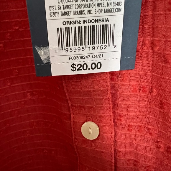 Universal Thread Women’s Sz S Balloon Long sleeve Poet Blouse Red NWT - Picture 4 of 8